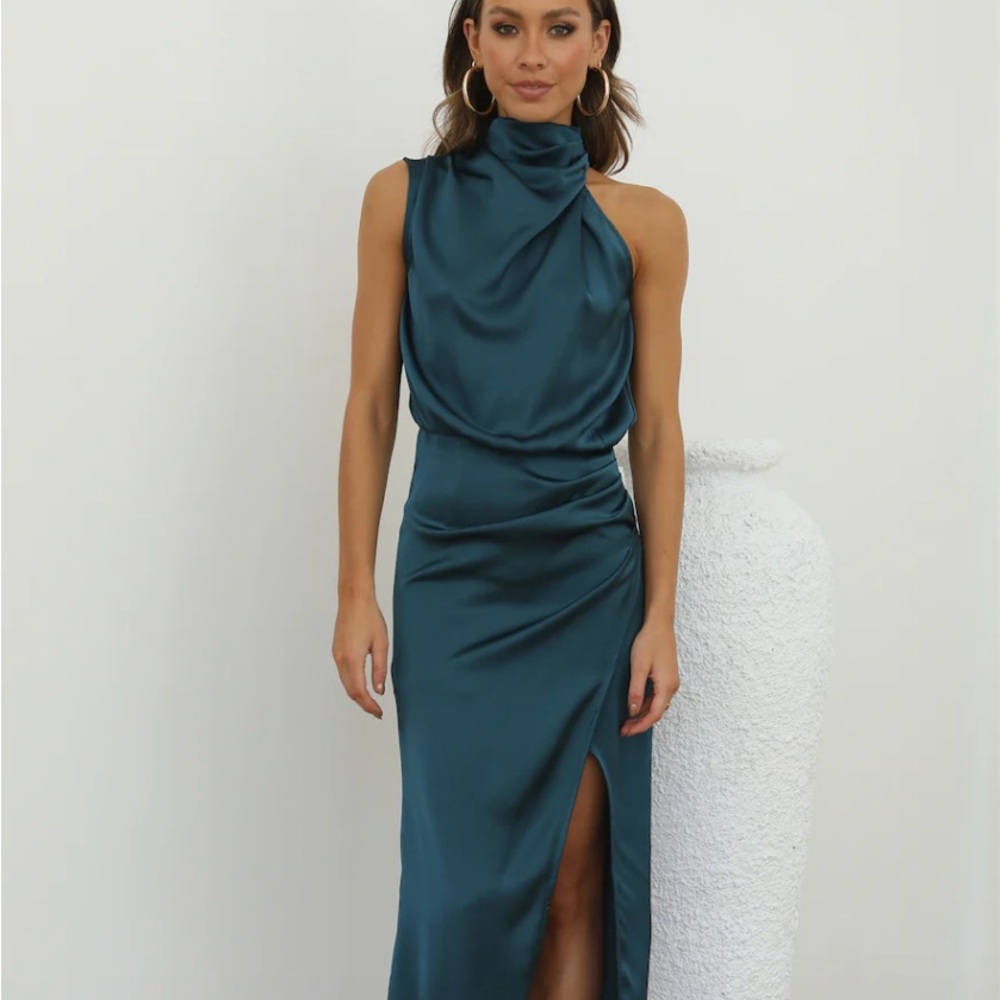 Hello Molly cocktail party midi Teal Dress - Picture 8 of 8